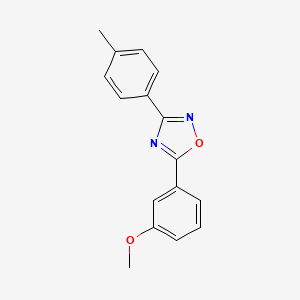 molecular formula C16H14N2O2 B3060394 5-(3-Methoxyphenyl)-3-(4-methylphenyl)-1,2,4-oxadiazole CAS No. 331989-50-5