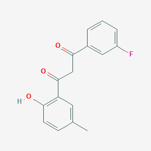 molecular formula C16H13FO3 B3060396 1-(3-氟苯基)-3-(2-羟基-5-甲基苯基)丙烷-1,3-二酮 CAS No. 332103-25-0