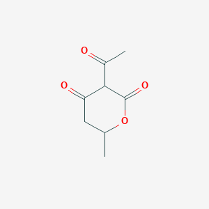 molecular formula C8H10O4 B3060418 3-Acetyl-6-methyloxane-2,4-dione CAS No. 34241-51-5