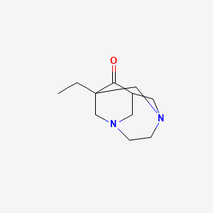 molecular formula C11H18N2O B3060425 1-Ethyl-3,6-diazatricyclo[4.3.1.1~3,8~]undecan-9-one CAS No. 351996-17-3