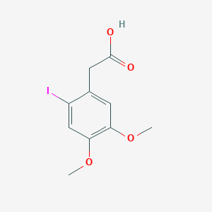 molecular formula C10H11IO4 B3060426 2-(2-碘-4,5-二甲氧基苯基)乙酸 CAS No. 35323-09-2