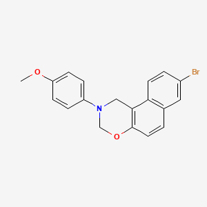 molecular formula C19H16BrNO2 B3060446 8-bromo-2-(4-methoxyphenyl)-2,3-dihydro-1H-naphtho[1,2-e][1,3]oxazine CAS No. 376374-34-4