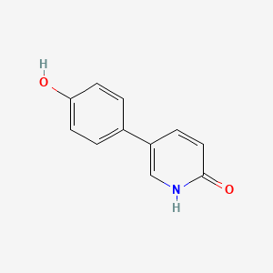 molecular formula C11H9NO2 B3060466 5-(4-Hydroxyphenyl)-2-hydroxypyridine CAS No. 41216-12-0