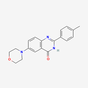 molecular formula C19H19N3O2 B3060470 2-(4-methylphenyl)-6-morpholino-4(3H)-quinazolinone CAS No. 421558-80-7