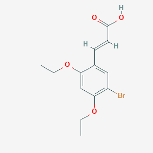 molecular formula C13H15BrO4 B3060473 (2E)-3-(5-Bromo-2,4-diethoxyphenyl)acrylic acid CAS No. 423752-65-2