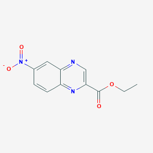 molecular formula C11H9N3O4 B3060476 Ethyl 6-nitroquinoxaline-2-carboxylate CAS No. 4244-38-6