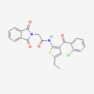 molecular formula C23H17ClN2O4S B3060480 N-(3-(2-氯苯甲酰基)-5-乙基噻吩-2-基)-2-(1,3-二氧代异吲哚啉-2-基)乙酰胺 CAS No. 42753-80-0