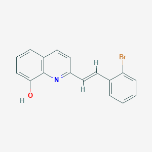 molecular formula C17H12BrNO B3060485 2-[(E)-2-(2-bromophenyl)vinyl]quinolin-8-ol CAS No. 430460-55-2