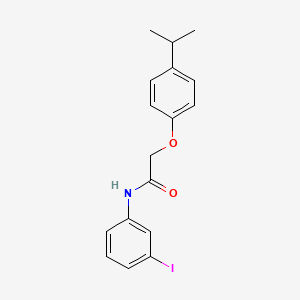 molecular formula C17H18INO2 B3060491 N-(3-碘苯基)-2-(4-异丙基苯氧基)乙酰胺 CAS No. 432509-06-3