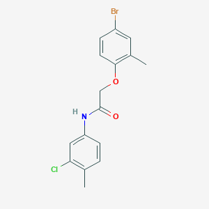 molecular formula C16H15BrClNO2 B3060497 2-(4-bromo-2-methylphenoxy)-N-(3-chloro-4-methylphenyl)acetamide CAS No. 434303-68-1