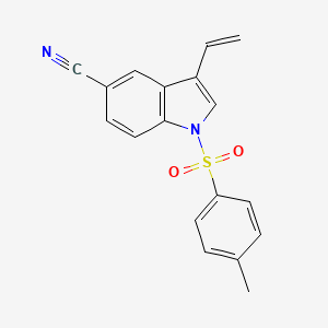 molecular formula C18H14N2O2S B3060507 1-tosyl-3-vinyl-1H-indole-5-carbonitrile CAS No. 468717-94-4