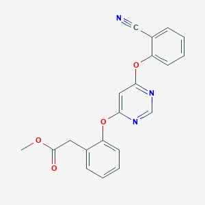 molecular formula C20H15N3O4 B3060519 2-(2-((6-(2-氰基苯氧基)嘧啶-4-基)氧基)苯基)乙酸甲酯 CAS No. 478413-45-5