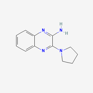 molecular formula C12H14N4 B3060521 3-吡咯烷-1-基喹喔啉-2-胺 CAS No. 480439-27-8