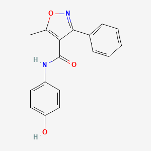 molecular formula C17H14N2O3 B3060526 N-(4-hydroxyphenyl)-5-methyl-3-phenyl-1,2-oxazole-4-carboxamide CAS No. 494762-76-4