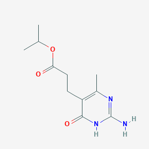 Isopropyl 3-(2-amino-4-hydroxy-6-methyl-5-pyrimidinyl)propanoate