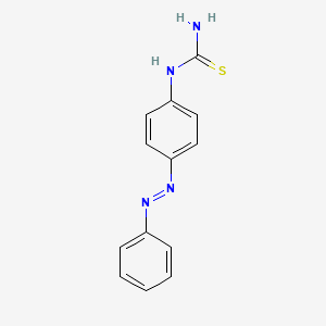 molecular formula C13H12N4S B3060531 Azobenzene, p-(2-thioureido)- CAS No. 4989-37-1