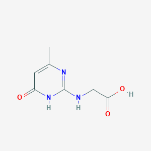 molecular formula C7H9N3O3 B3060608 2-[(6-methyl-4-oxo-1H-pyrimidin-2-yl)amino]acetic acid CAS No. 55684-41-8
