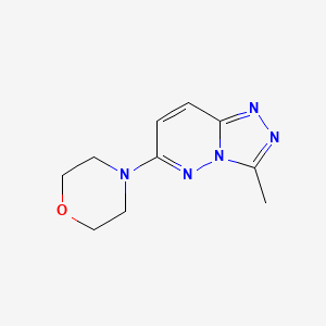 molecular formula C10H13N5O B3060610 1,2,4-Triazolo(4,3-b)pyridazine, 3-methyl-6-(4-morpholinyl)- CAS No. 56383-11-0