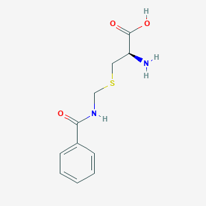 molecular formula C11H14N2O3S B3060617 L-Cysteine, S-[(benzoylamino)methyl]- CAS No. 57357-62-7