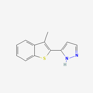 molecular formula C12H10N2S B3060620 5-(3-甲基-1-苯并噻吩-2-基)-1H-吡唑 CAS No. 577784-90-8