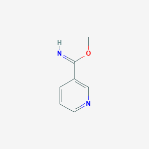 molecular formula C7H8N2O B3060621 3-Pyridinecarboximidic acid, methyl ester CAS No. 57869-84-8