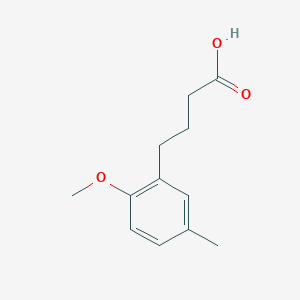 molecular formula C12H16O3 B3060625 4-(2-Methoxy-5-methylphenyl)butanoic acid CAS No. 58404-64-1