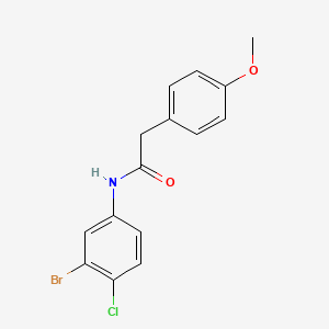 molecular formula C15H13BrClNO2 B3060629 N-(3-溴-4-氯苯基)-2-(4-甲氧基苯基)乙酰胺 CAS No. 591226-55-0