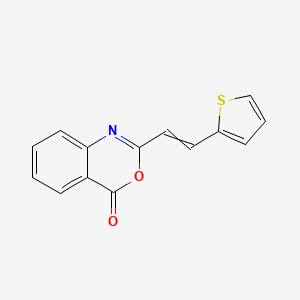 molecular formula C14H9NO2S B3060637 4H-3,1-Benzoxazin-4-one, 2-[2-(2-thienyl)ethenyl]- CAS No. 59850-88-3