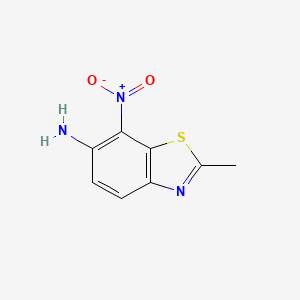 molecular formula C8H7N3O2S B3060641 2-甲基-7-硝基-1,3-苯并噻唑-6-胺 CAS No. 60090-57-5