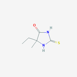 molecular formula C6H10N2OS B3060657 5-Ethyl-5-methyl-2-sulfanylideneimidazolidin-4-one CAS No. 61815-28-9