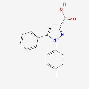 molecular formula C17H14N2O2 B3060663 1-(4-methylphenyl)-5-phenyl-1H-pyrazole-3-carboxylic acid CAS No. 62160-78-5