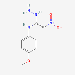 Benzenamine, N-(1-hydrazino-2-nitroethenyl)-4-methoxy-