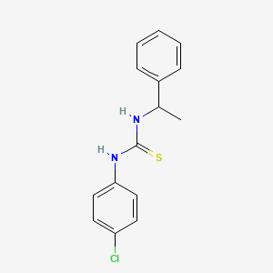 molecular formula C15H15ClN2S B3060670 1-(4-Chlorophenyl)-3-(1-phenylethyl)thiourea CAS No. 62466-32-4