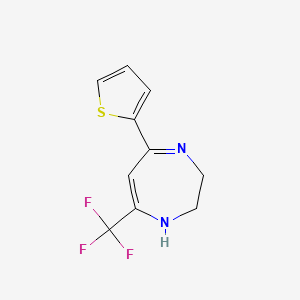 5-thiophen-2-yl-7-(trifluoromethyl)-2,3-dihydro-1H-1,4-diazepine