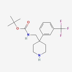 tert-Butyl ({4-[3-(trifluoromethyl)phenyl]piperidin-4-yl}methyl)carbamate