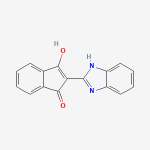 molecular formula C16H10N2O2 B3060684 2-(1,3-Dihydro-benzoimidazol-2-ylidene)-indan-1,3-dione CAS No. 63786-62-9