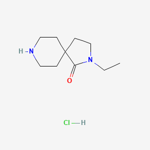 molecular formula C10H19ClN2O B3060686 2-Ethyl-2,8-diazaspiro[4.5]decan-1-one hydrochloride CAS No. 64097-86-5