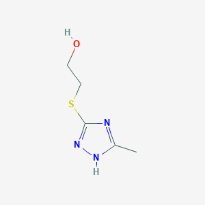 molecular formula C5H9N3OS B3060688 2-[(3-methyl-1H-1,2,4-triazol-5-yl)sulfanyl]-1-ethanol CAS No. 646534-23-8