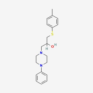 molecular formula C20H26N2OS B3060700 4-Phenyl-alpha-(p-tolylthiomethyl)-1-piperazineethanol CAS No. 66307-52-6