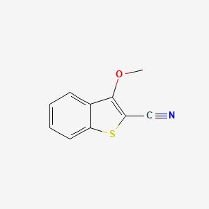 molecular formula C10H7NOS B3060702 3-甲氧基-1-苯并噻吩-2-腈 CAS No. 66831-79-6