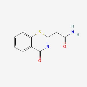 molecular formula C10H8N2O2S B3060706 2-(4-oxo-4H-1,3-benzothiazin-2-yl)acetamide CAS No. 67433-05-0