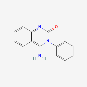 molecular formula C14H11N3O B3060707 4-Amino-3-phenylquinazolin-2(3h)-one CAS No. 67461-76-1