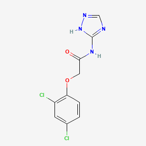 molecular formula C10H8Cl2N4O2 B3060708 Acetamide, 2-(2,4-dichlorophenoxy)-N-(s-triazol-3-yl)- CAS No. 67836-16-2
