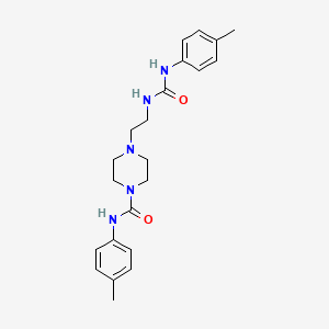molecular formula C22H29N5O2 B3060718 n-(4-Methylphenyl)-4-(2-{[(4-methylphenyl)carbamoyl]amino}ethyl)piperazine-1-carboxamide CAS No. 6951-25-3