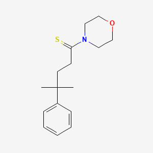 molecular formula C16H23NOS B3060731 4-Methyl-1-morpholin-4-yl-4-phenylpentane-1-thione CAS No. 7402-41-7