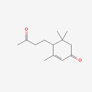 molecular formula C13H20O2 B3060732 3,5,5-Trimethyl-4-(3-oxobutyl)cyclohex-2-en-1-one CAS No. 74233-41-3
