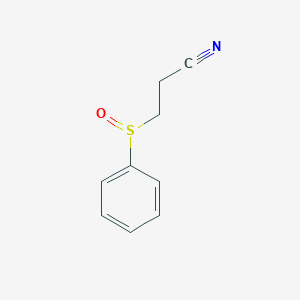molecular formula C9H9NOS B3060733 2-Cyanoethyl phenyl sulfoxide CAS No. 74338-75-3