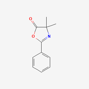 molecular formula C11H11NO2 B3060742 5(4H)-Oxazolone, 4,4-dimethyl-2-phenyl- CAS No. 7563-05-5