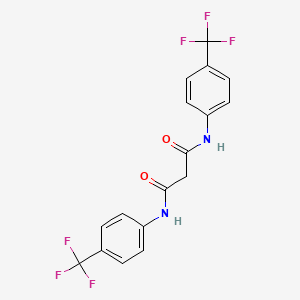 molecular formula C17H12F6N2O2 B3060744 N,N'-bis[4-(trifluoromethyl)phenyl]propanediamide CAS No. 7574-50-7