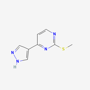 molecular formula C8H8N4S B3060753 2-(methylthio)-4-(1H-pyrazol-4-yl)pyrimidine CAS No. 77168-38-8